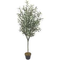 Xxxl Kunstpflanze Olivenpflanze 150 cm , Grün , Kunststoff , 150 cm , Dekoration, Blumen & Blumentöpfe, Kunstpflanzen