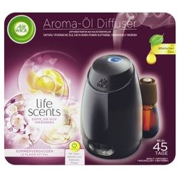 AIR WICK Aroma-Öl Diffuser Duftspender Starter-Set, Lufterfrischer mit Duftabgabe mit Timer-Funktion und Stand-By-Modus, Life Scents Sommervergnügen