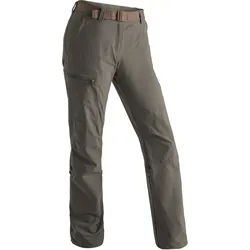 Funktionshose MAIER SPORTS "Lulaka" Gr. 19, Kurzgrößen, braun (schlamm) Damen Hosen Funktionshosen Wanderhose, atmungsaktive Outdoor-Hose mit Roll up Funktion