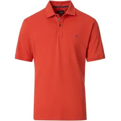 Poloshirt CASAMODA "CASAMODA Polo-Shirt uni", Herren, Gr. 5XL, rotorange, 95% Baumwolle, 5% Elasthan, Shirts