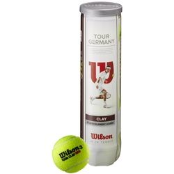 4er Pack Wilson Tour Germany Tennisbälle Dose