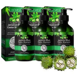 ALIVER Haarshampoo Shampoo Rizinusöl Kopfhaut Pflege Haarwachstum Vegan Aliver, 3-tlg., Vegan