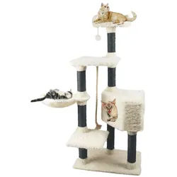 Kratzbaum "White Cat II", weiß, Höhe: 139cm