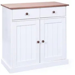 ebuy24 Sideboard Wright Sideboard 2 Türen, 2 Schubladen, weiss, bra weiß