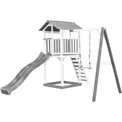 Ambia Garden Spielturm , Grau, Weiß , Holz, Kunststoff , 283.6x241.9x349 cm , EN 71, CE, FSC 100% , Freizeit & Co, Gartenspielzeug, Spieltürme