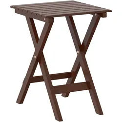 vidaXL Beistelltisch Klappbar Braun Massivholz Pappel