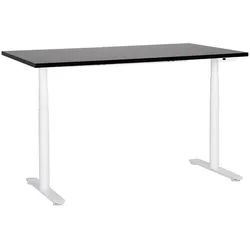 Beliani Höhenverstellbarer Schreibtisch Elektrisch 160/72 cm Schwarz Destin Iv , Schwarz, Weiß , Holzwerkstoff , Quadratisch , 160x67x72 cm , Büromöbel, Schreibtische, Schreibtische