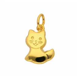 Kettenanhänger ADELIA ́S "Anhänger Katze 333 Gold ( 8K )", gold, Schmuckanhänger, Mädchen, Gold, Kettenanhänger, Goldanhänger Katze