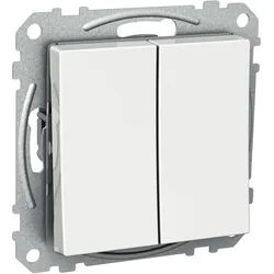Elso WDE002105 Doppeltaster mit Wippe 2-fach, 16 A, Exxact, weiß glänzend