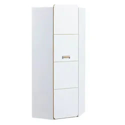 Feldmann-Wohnen Eckschrank Loreto (1-St) 71x71x188cm Nash Eiche / weiß weiß