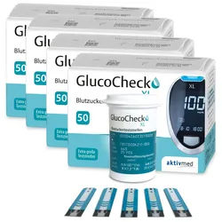 GlucoCheck XL Teststreifen [200 Stück] zur Blutzuckerkontrolle bei Diabetes 200 St
