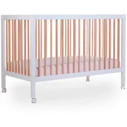 Childhome Gitterbett , Weiß, Baltimorefarben , Holz , Buche , 122x74x120 cm , Aufbauanleitung im Karton, Lattenrost inklusive, höhenverstellbar , Babymöbel & Kindermöbel, Babyzimmer, Babybetten