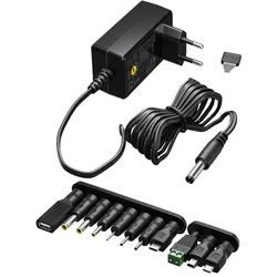 GOOBAY Universal-Steckernetzteil 64569, 3...12 V-, 18 W, inkl. USB Adapter