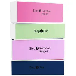 Wellgro Polierblock Nagelfeilen Block - Buffer, 4-tlg.