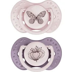 Difrax Schnuller Dynamic Botanic Pink - Lila 0-3m