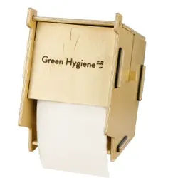 Green Hygiene® ROLF & KORDULAS Toilettenpapierspender, Hochwertiger Klopapierspender aus nachhaltigem Holz gefertigt, Maße (B x H x T): 13,5 x 18 x 18,5 cm
