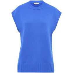 Le pull sans manches encolure arrondie include bleu