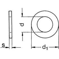 DIN125 PVC-Scheibe Polyamid - 12 / M6 / 6,4
