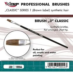 Mirage Hobby, Pinsel, MIRAGE BRUSH FLAT HIGH QUALITY CLASSIC SERIES 1 size 3