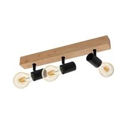 Deckenlampe Townshend 3 aus Holz 3-flammig schwarz