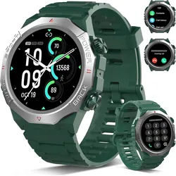 Ddidbi S10 Smartwatch (2,5 cm, android ios), Leistungsstarke Smartwatch für Fitness Alltag grün
