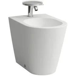 LAUFEN Kartell Stand-Bidet 8323317573021 weiß matt 37x54,5cm, 1 Hahnloch, mit Ab- und Überlaufventil
