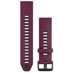 GARMIN Wechselarmband Smartwatch | Quickfit-Silikon | Merlot/Graphit 2