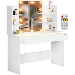 Schminktisch Lucia Weiß 140x110x40cm mit LED