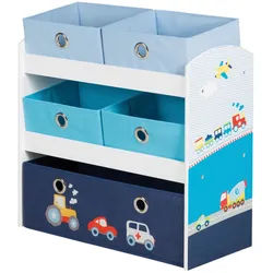 Roba Kinderregal , Türkis, Weiß, Hellblau, Dunkelblau , Metall , 63.5x60x30 cm , Babymöbel & Kindermöbel, Babyzimmer, Babyzimmer-Serien