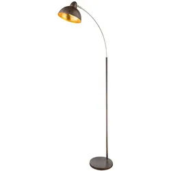 GLOBO LIGHTING Stehlampe, Leuchtmittel nicht inklusive, Stehleuchte rostfarben Retro Wohnzimmerleuchte stehend gold Stehlampe braun