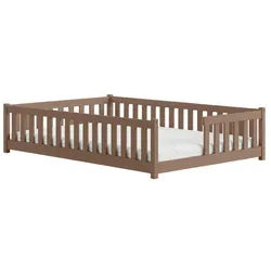 Kids Collective Bodenbett 140x200 cm in Milchschokolade , Hellbraun , Holz , 140x200 cm , Babymöbel & Kindermöbel, Kinderzimmer & Jugendzimmer, Kinderbetten