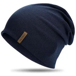 LuxusKollektion Jerseymütze Mütze Damen Herren Slouch Beanie Jersey Dunkelblau