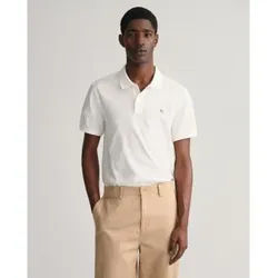 Gant für Herren. 2210 Piqué Regular Fit Shield Poloshirt weiß (XS), Lässig, Baumwolle, Klassisch, Kurzarm