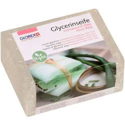 Glorex Badezusatz Glycerin Öko-Gießseife Aloe Vera, transparent 500 g