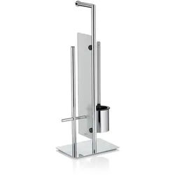 KELA Toilettengarnitur STYLE 2.0 verchromt 71 cm hoch mit Ersatzrollenhalter