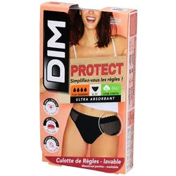 DIM Waschbare Menstruationshöschen - Schwarz - Starker Ausfluss - 40-42