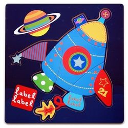 Label Steckpuzzle 1 St blau