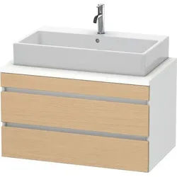 Duravit DuraStyle Konsolenwaschtischunterbau wandhängend Natur Eiche & Weiß Matt 900x548x512 mm - DS DS531803018