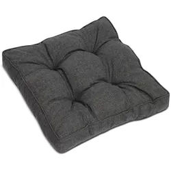 Beautissu Loungekissen Beauflair Outdoor Sitz 70/70/10cm Graphitgrau , Graphitfarben , Textil , 70x10x70 cm , Outdoor-Kissen, Outdoor-Sitzkissen