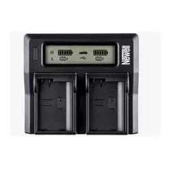 Newell DC-LCD Doppelladegerät für Fujifilm NP-T125 Akkus