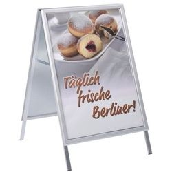 update displays Kundenstopper »Outdoor« B2 grau, 54x95x74.3 cm