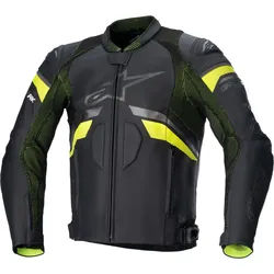 Alpinestars GP Plus R V3 Rideknit Motorrad Lederjacke, schwarz-gelb, Größe 52 für Männer