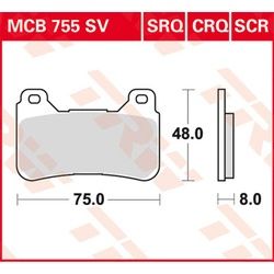 TRW Lucas Sinterbelag MCB755SV