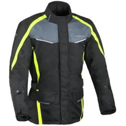 DIFI Cage Aerotex wasserdichte Kinder Motorrad Textiljacke, schwarz-gelb, Größe 2XS 128