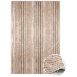 Tulup Vinyl Teppich 120x180 cm Gestreiftes Brett , Kunststoff , Rechteckig , 120x180 cm , Teppiche und Böden, Teppiche, Outdoorteppiche