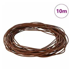 vidaXL Lederband, Leder Schnur Hellbraun Ø1,5 mm x 10 m Leder braun