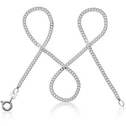 modabilé Silberkette Panzerkette SINCERE, Damen Halskette 2,1mm, 38cm Kette Sterling Silber 925, Made in Germany silberfarben 38cm