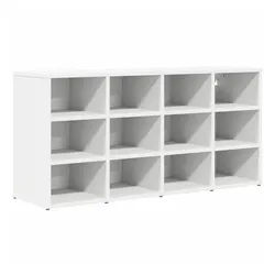 vidaXL Schuhschrank 103 x 30 x 51 cm Schuhschrank mit Regal mit Speicher Weiß 103x30x51 cm weiß