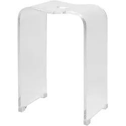 bremermann Duschhocker, transparent, Kunststoff , Transparent , 32x48.5x27 cm , Badezimmer, Badezimmerausstattung, Badhocker & Duschhocker