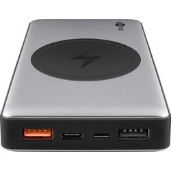 Goobay Wireless Quick Charge Powerbank 10.0 (10.000 mAh) - superschnelle Ladetechnik mit Quick Charge QC3.0, USB-CTM
